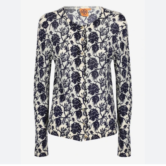 Tory Burch Sweaters - Tory Burch Floral Cardigan, Size S